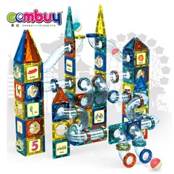 CB995775-6 CB995780-3 - Pipeline tile colour marble run ball building magnetics blocks